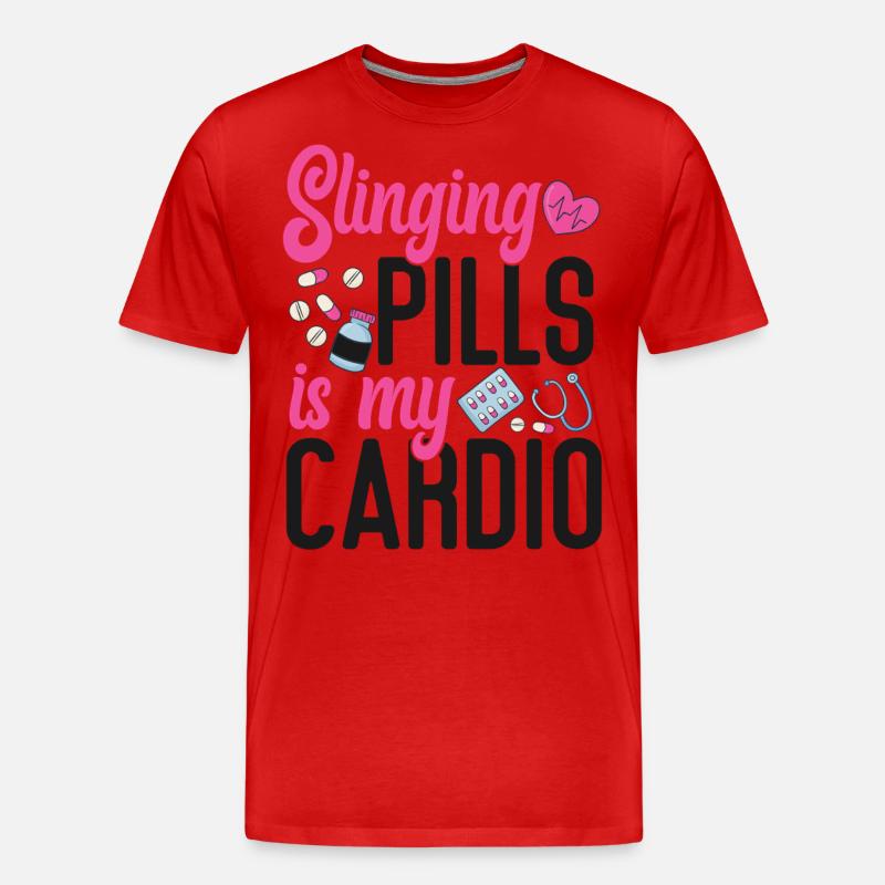 Pharmacy Tech Technician - Männer Premium Bio T-Shirt - Rot
