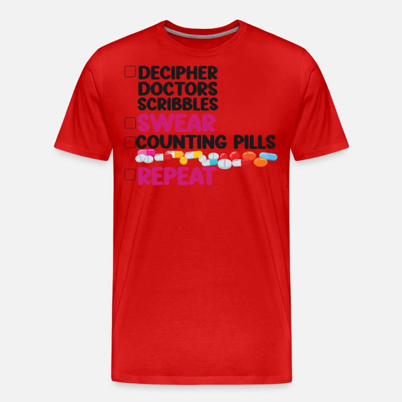 Pharmacy Tech Technician - Männer Premium Bio T-Shirt - Rot