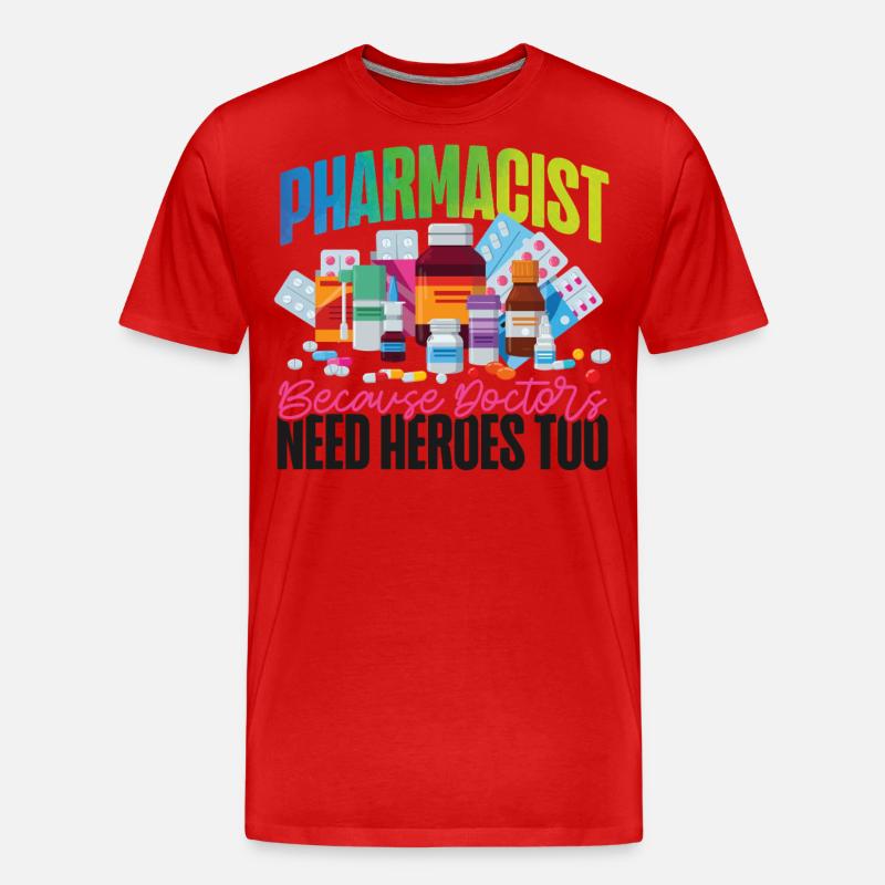 Pharmacy Tech Technician - Männer Premium Bio T-Shirt - Rot