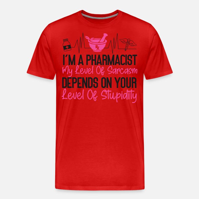 Pharmacy Tech Technician - Männer Premium Bio T-Shirt - Rot
