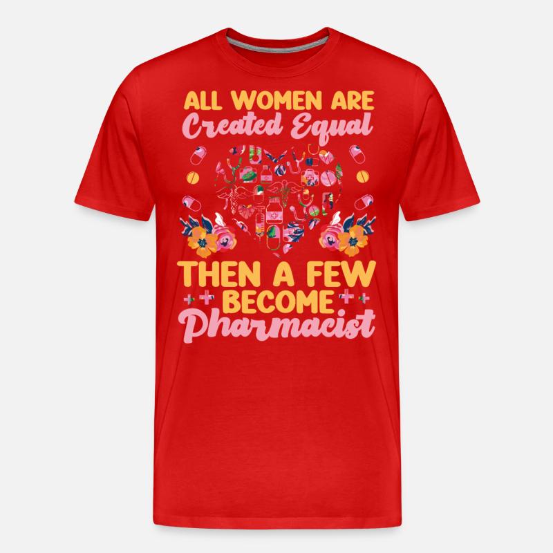 Pharmacy Tech Technician - Men's Premium Organic T-Shirt - red