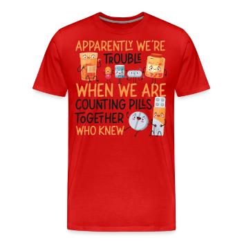 Technicien en pharmacie - T-shirt bio Premium Homme - rouge - Devant - Damien (186cm)
