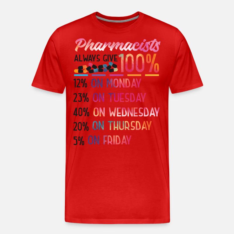 Pharmacy Tech Technician - Männer Premium Bio T-Shirt - Rot