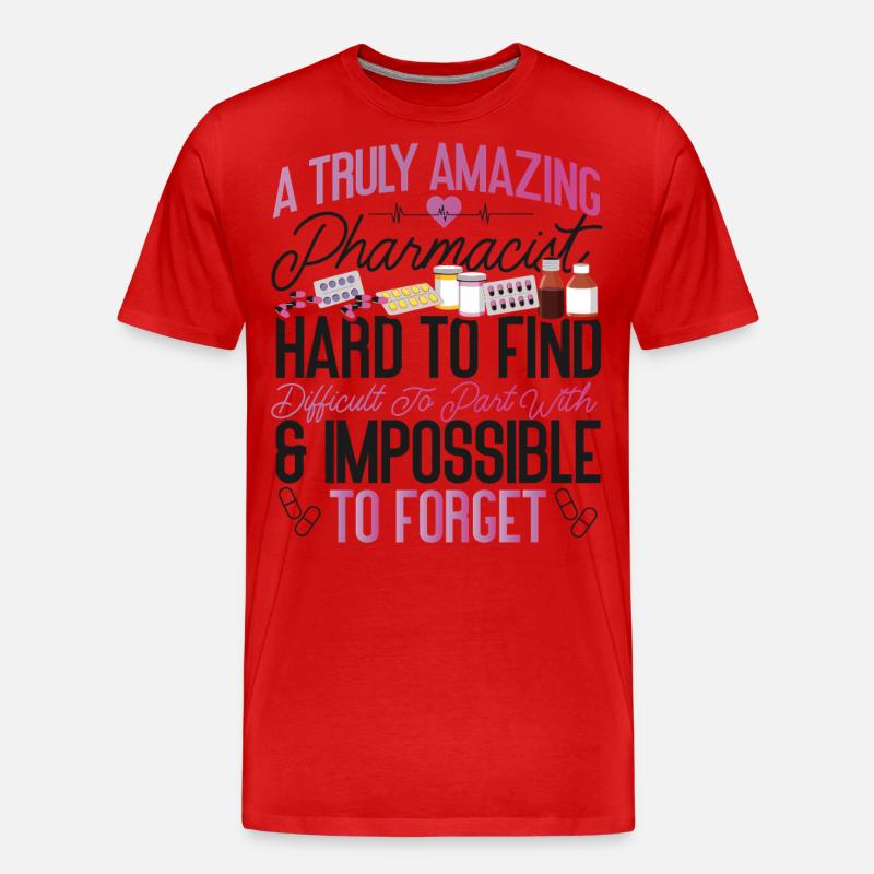 Pharmacy Tech Technician - Männer Premium Bio T-Shirt - Rot