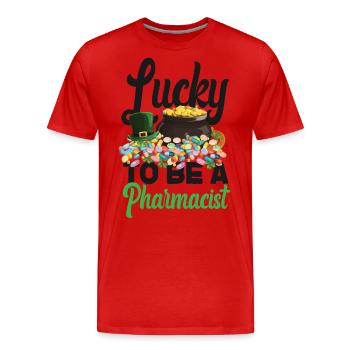 Pharmacy Tech Technician - Männer Premium Bio T-Shirt - Rot - Vorne - Damien (186cm)