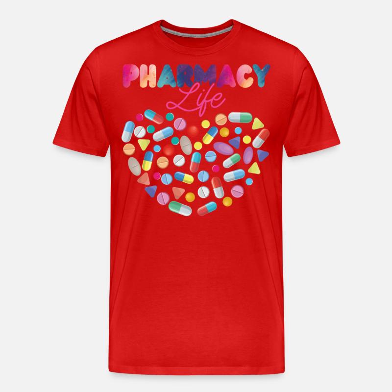 Pharmacy Tech Technician - Männer Premium Bio T-Shirt - Rot