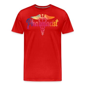 Technicien en pharmacie - T-shirt bio Premium Homme - rouge - Devant - Damien (186cm)