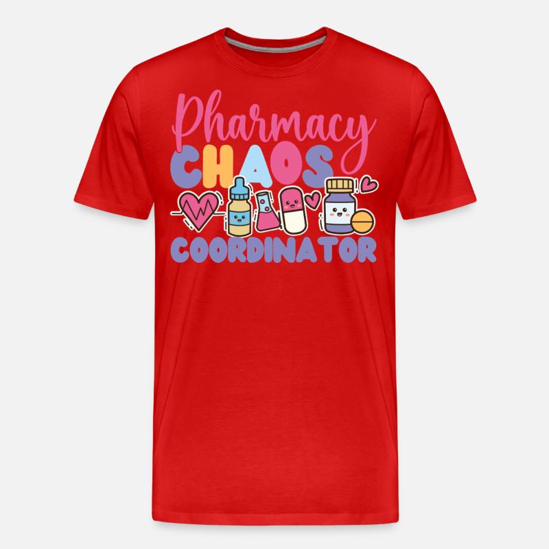 Pharmacy Tech Technician - Männer Premium Bio T-Shirt - Rot