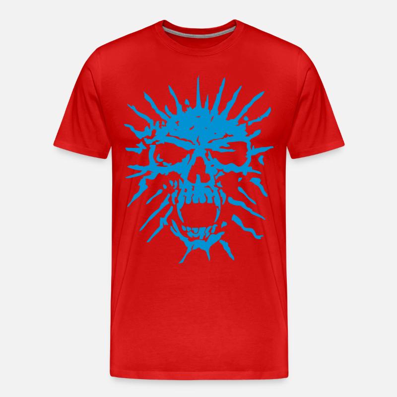 BEAST SKULL - Männer Premium Bio T-Shirt - Rot