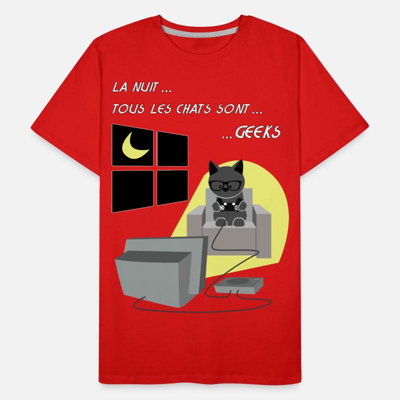 chats geeks T-shirt bio Premium Homme