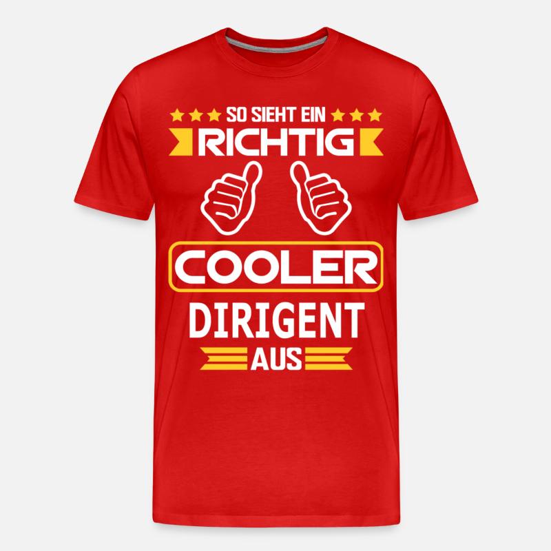 DIRIGENT - Männer Premium Bio T-Shirt - Rot