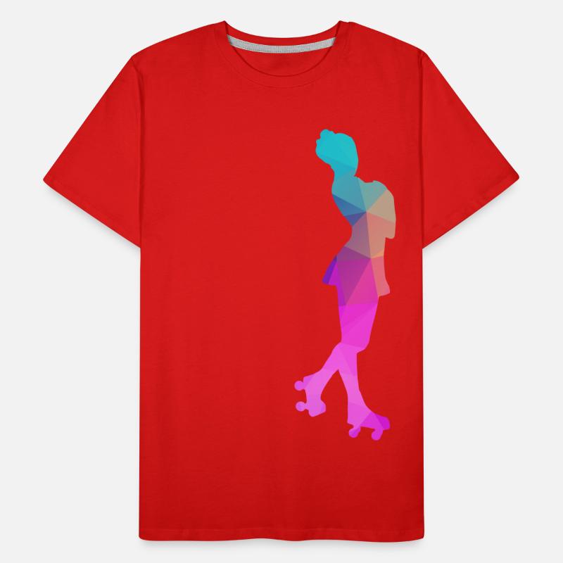 Rollkunstlauf Rollschuh Pirouette Polygon Geschenk Männer Premium Bio T-Shirt