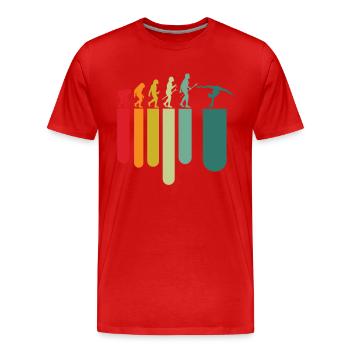 Gymnastics Evolution - Men's Premium Organic T-Shirt - red - Front - Damien (186cm)