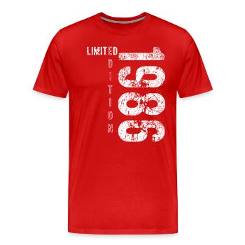 Limited Edition 1986 Geburtstag Jahrgang 1986 - Männer Premium Bio T-Shirt - Rot - Vorne - Damien (186cm)