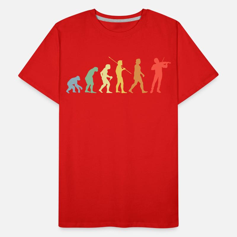 Violon Evolution Rétro ViolonIste T-shirt bio Premium Homme