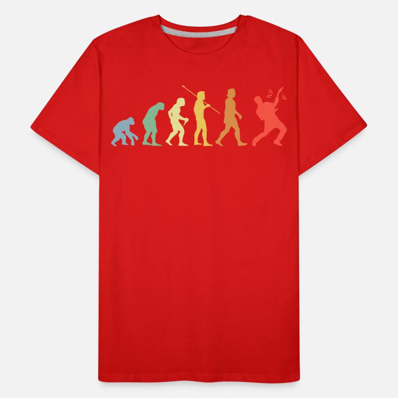 E-Gitarre Evolution Retro Musik Gitarrist Männer Premium Bio T-Shirt