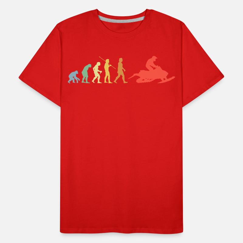 Snowmobile Evolution Retro Snowmobile Men's Premium Organic T-Shirt