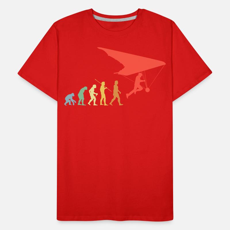 Paragleiten Evolution Retro Paragleiter Geschenk Männer Premium Bio T-Shirt