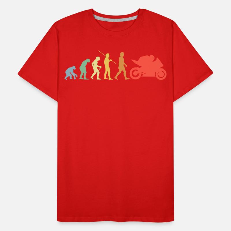 Racing Machine Evolution Retro Motorcycle Gift Men's Premium Organic T-Shirt