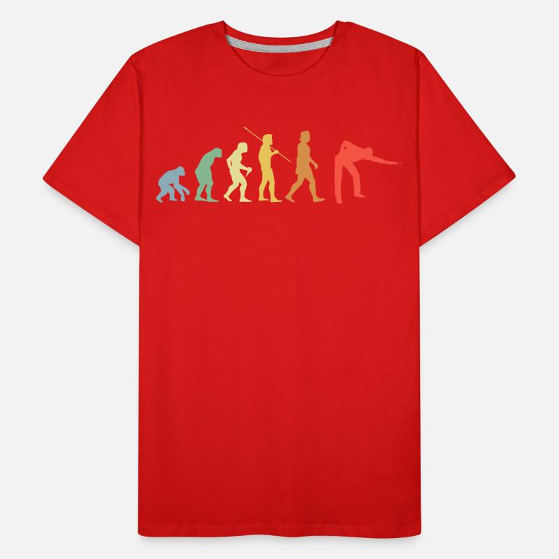 Billard Evolution Retro Pool Billard Player T-shirt bio Premium Homme