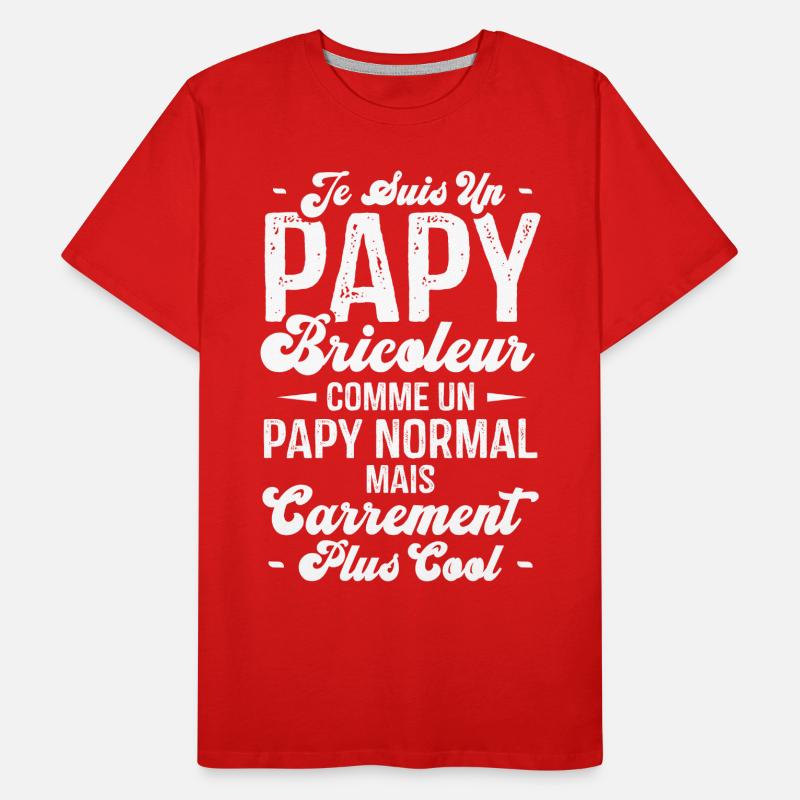 Papy bricoleur comme un papy normal T-shirt bio Premium Homme