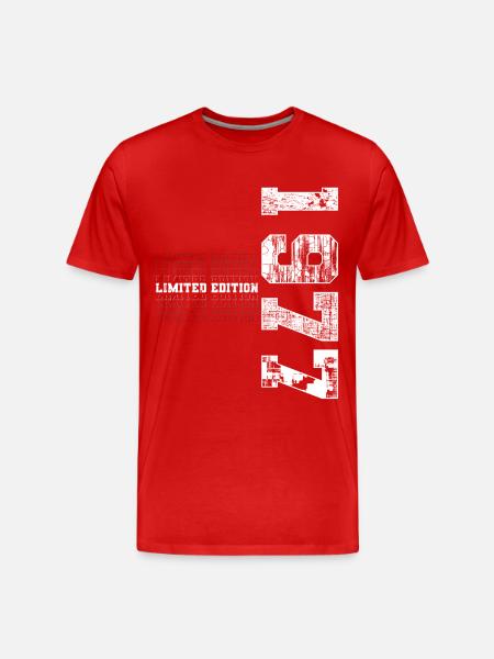 Gelimiteerde editie 1977 Geboortejaar 1977 Cadeau - Mannen premium biologisch T-shirt - rood
