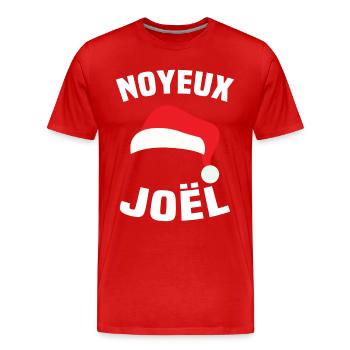 Noyeux Joël, Cadeau Noyeux Joël - T-shirt bio Premium Homme - rouge - Devant - Damien (186cm)