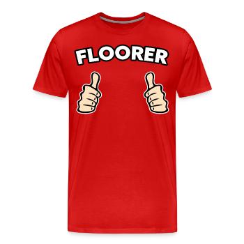 Bodenleger Fließenleger Geschenkidee - Männer Premium Bio T-Shirt - Rot - Vorne - Damien (186cm)