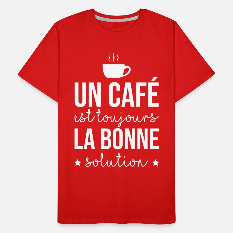 Un café est toujours la bonne solution T-shirt bio Premium Homme