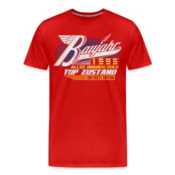Baujahr 1995 Geburtstag Geschenk Geburtsjahr 1995 - Männer Premium Bio T-Shirt - Rot - Vorne - Damien (186cm)