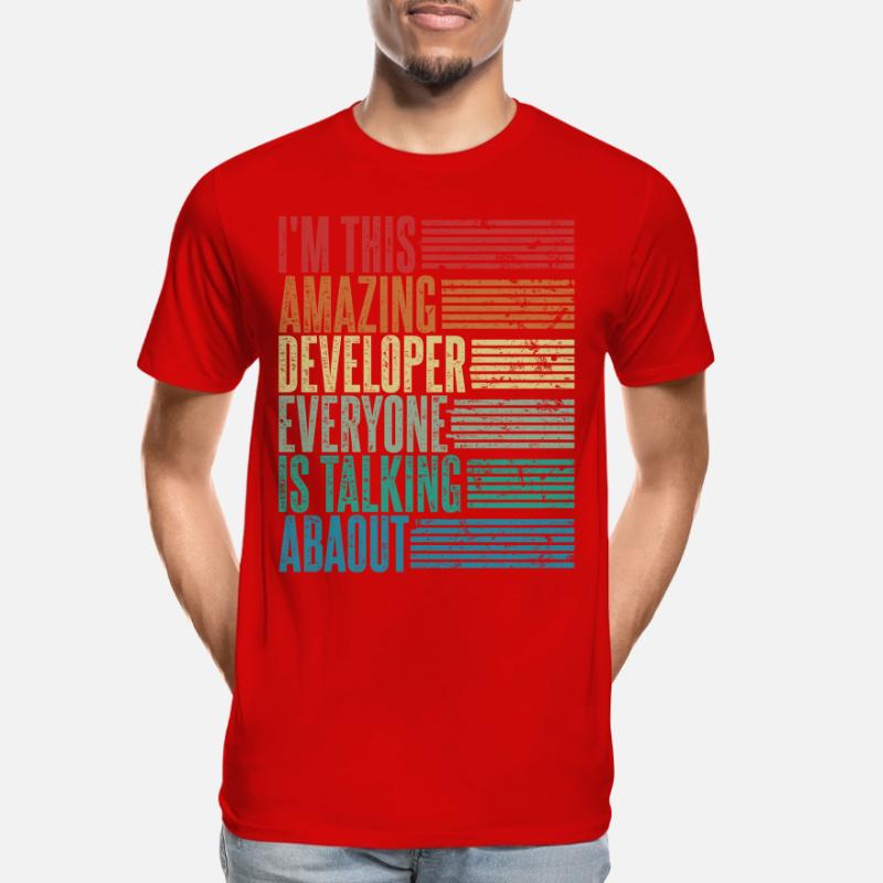 Vintage Developer Developer Gift Retro Men's Premium Organic T-Shirt