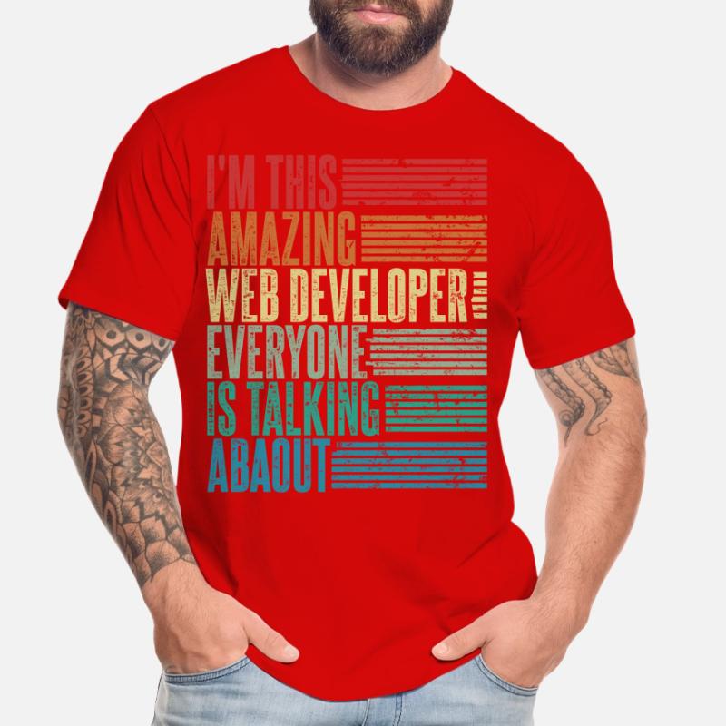 Web Developer Web Developer Gift Retro Men's Premium Organic T-Shirt