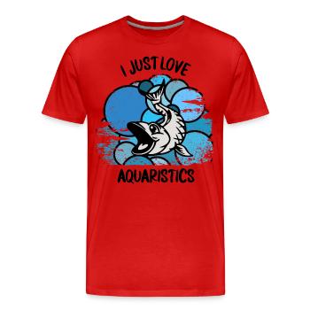 Aquarium Aquarianer Fische Zierfische Aquaristik - Männer Premium Bio T-Shirt - Rot - Vorne - Damien (186cm)