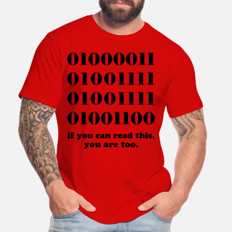 Computer binary code developers gift Men's Premium Organic T-Shirt