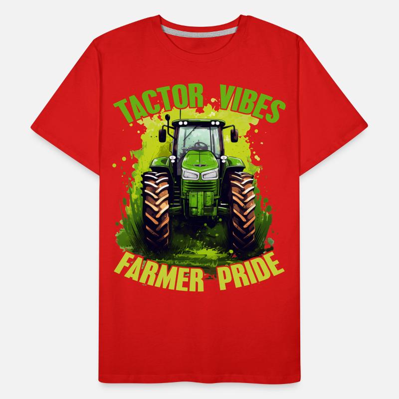 Tractor Vibes Farmer Pride Traktor Bauer Geschenk Männer Premium Bio T-Shirt