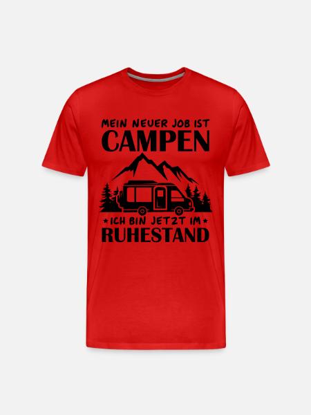 Renter Camping Geschenk - Männer Premium Bio T-Shirt - Rot