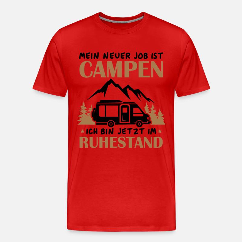 Renter Camping Geschenk - Männer Premium Bio T-Shirt - Rot