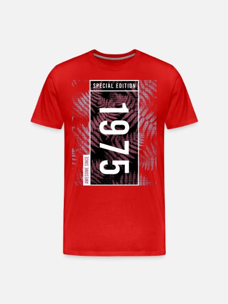 Special Edition 1975 Geburtstag Urban Graphic - Männer Premium Bio T-Shirt - Rot