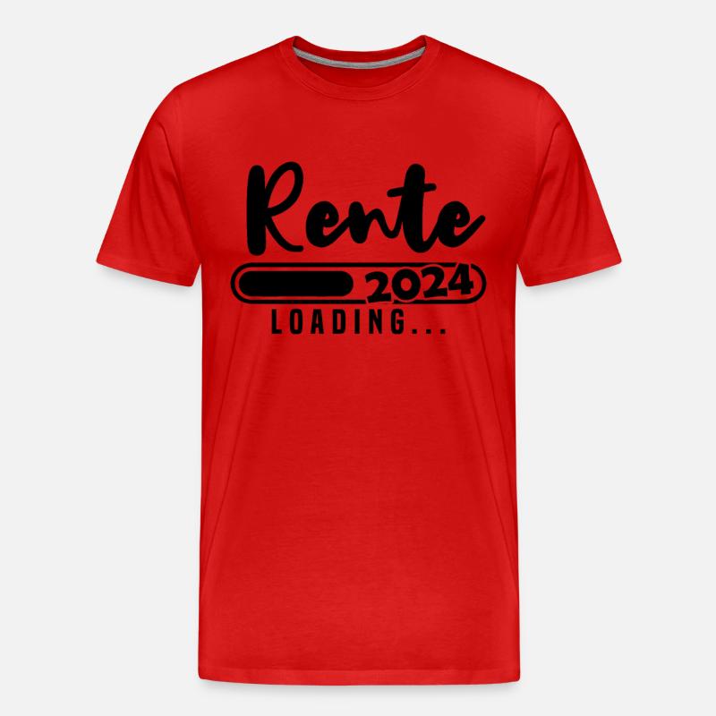 Rente 2024 Loading - Männer Premium Bio T-Shirt - Rot