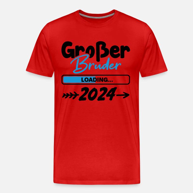 Großer Bruder Loading 2024 - Männer Premium Bio T-Shirt - Rot