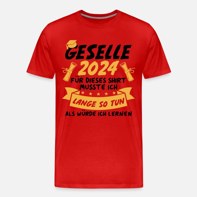 Geselle 2024 - Männer Premium Bio T-Shirt - Rot
