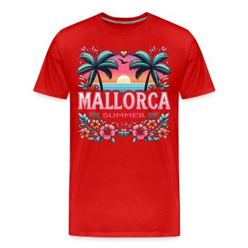 Majorque - T-shirt bio Premium Homme - rouge - Devant - Damien (186cm)