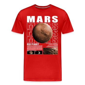 Mars Planet Space Cosmology Astronomy - Men's Premium Organic T-Shirt - red - Front - Damien (186cm)