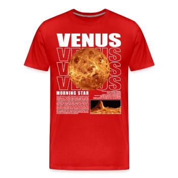 Venus Planet Space Cosmology Astronomy - Men's Premium Organic T-Shirt - red - Front - Damien (186cm)