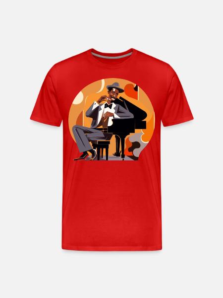 Piano Master - Men's Premium Organic T-Shirt - red