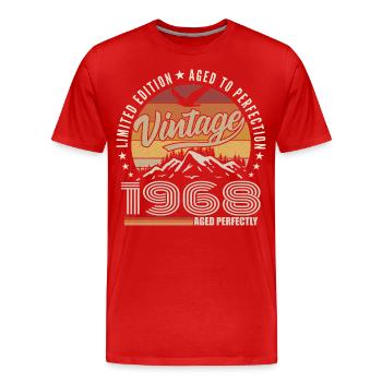 1968 Gift 57th Anniversary 1968 Vintage 1968 - Men's Premium Organic T-Shirt - red - Front - Damien (186cm)