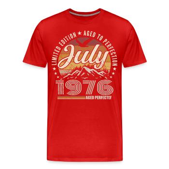 Juli 1976 Geschenk zum 49-jährigen Jubiläum Juli 1976 - Männer Premium Bio T-Shirt - Rot - Vorne - Damien (186cm)