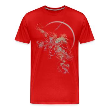 supernova-darkshirt - Männer Premium Bio T-Shirt - Rot - Vorne - Damien (186cm)
