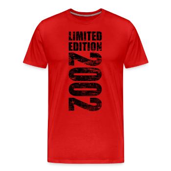 Limited Edition 2002 20. Geburtstag Geschenk - Männer Premium Bio T-Shirt - Rot - Vorne - Damien (186cm)