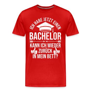 Bachelor Abschluss Absolvent BWL Student Studium - Männer Premium Bio T-Shirt - Rot - Vorne - Damien (186cm)